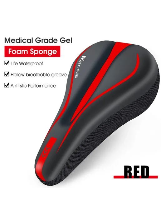 West Biking Велосипедное седло Красный, 135 Red, красный