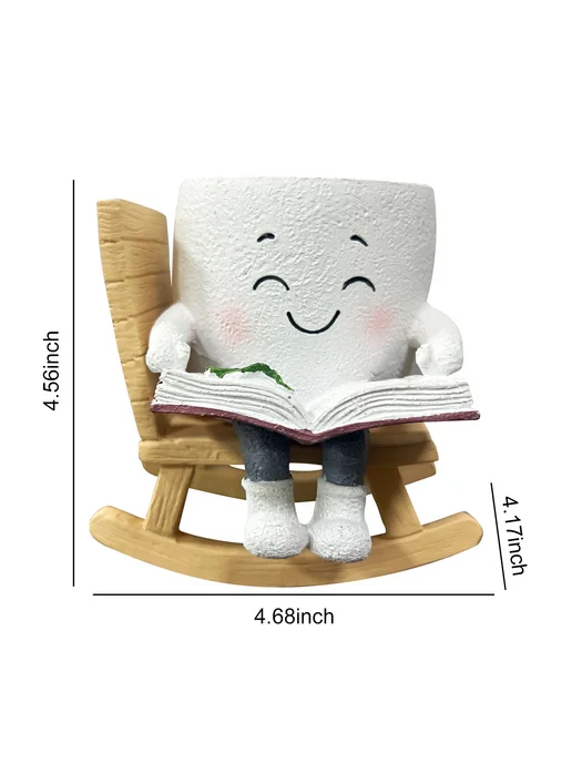 Горшок Smile для растений с отверстием и сидящим котом, вариант, фото 6