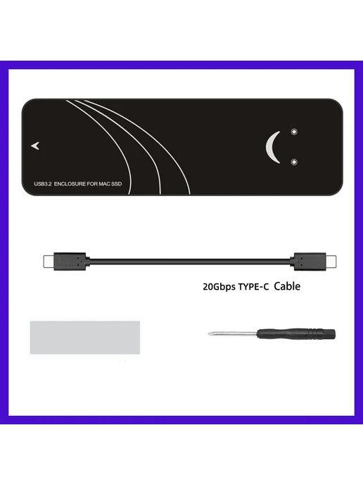 IRhasta Корпус для SSD для Macbook USB 3.2 20gbps C-C Cable, вариант
