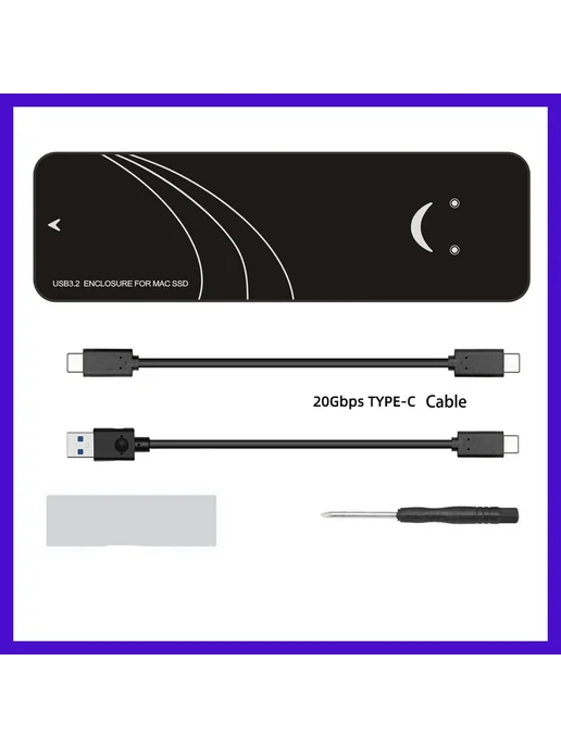 IRhasta Корпус для SSD для Macbook USB 3.2 2 Cables, вариант