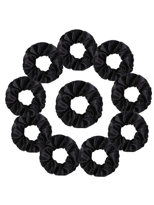 wendolce Атласные резинки для волос Черный, PJ079-08-10PCS, черный