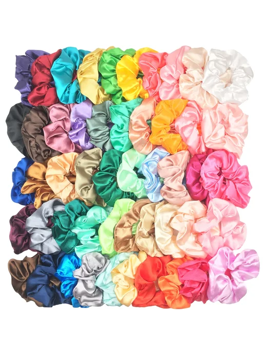 wendolce Атласные резинки для волос Черный, PJ079-08-10PCS, черный, фото 2