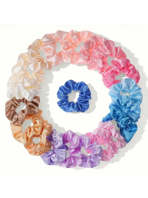 wendolce Атласные резинки для волос PJ079-20PCS-B1, вариант