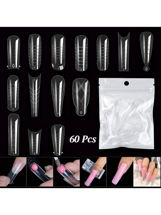 JEARLYU Формы для наращивания ногтей Extension Nail Forms 60, вариант, фото 2