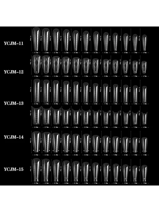 JEARLYU Формы для наращивания ногтей Extension Nail Forms 60, вариант, фото 5