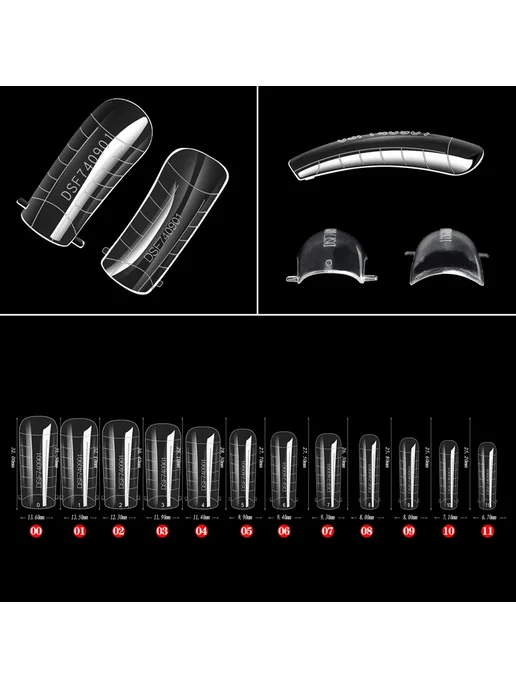 JEARLYU Формы для наращивания ногтей Extension Nail Forms 60, вариант, фото 7