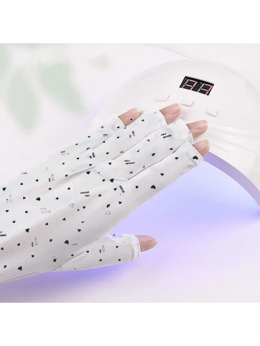 Перчатки для маникюра UV защита, для гель-лака, антивоздейст, вариант, фото 2