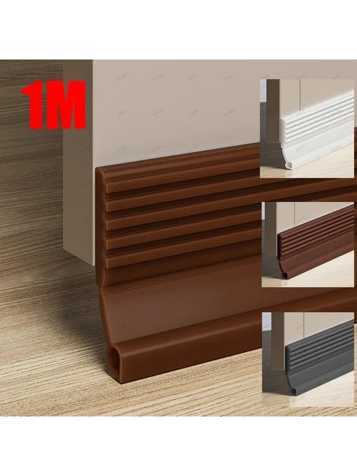 TFAAI Уплотнительная лента для дверей 1 м Черный, B Large Bl, 1 м, фото 2