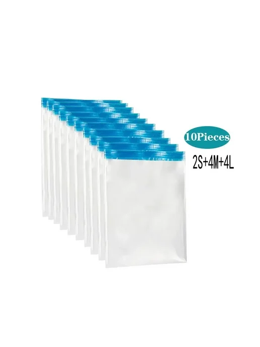 Нет бренда Вакуумные пакеты для хранения, водостойкий ПВХ, 1 шт 4Pack M, 10 шт, 4 л