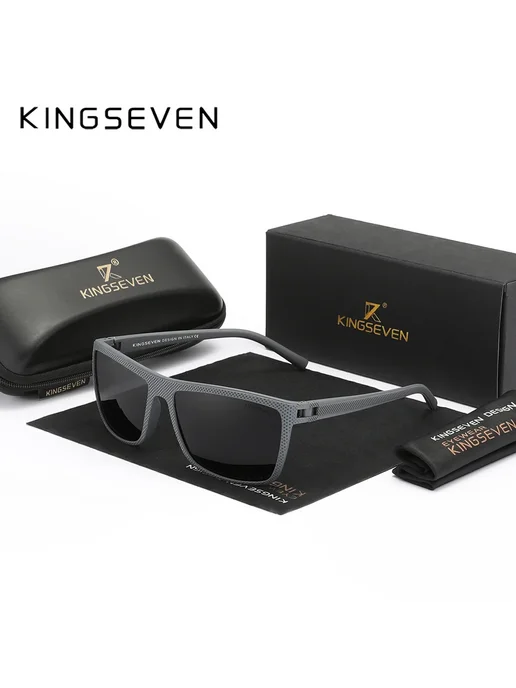 KingSeven Поляризованные Солнцезащитные Очки для женщин и му, черный