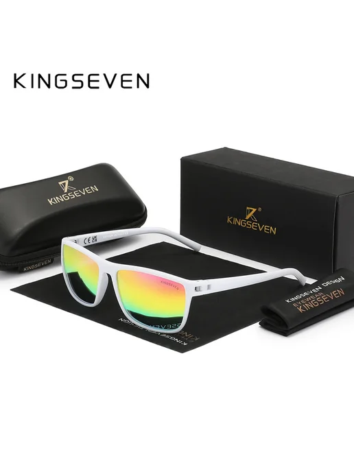 KingSeven Поляризованные Солнцезащитные Очки для женщин и му, черный, фото 2