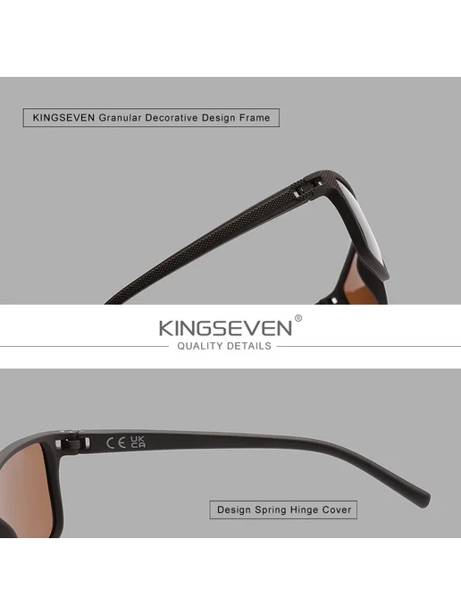 KingSeven Поляризованные Солнцезащитные Очки для женщин и му, черный, фото 5