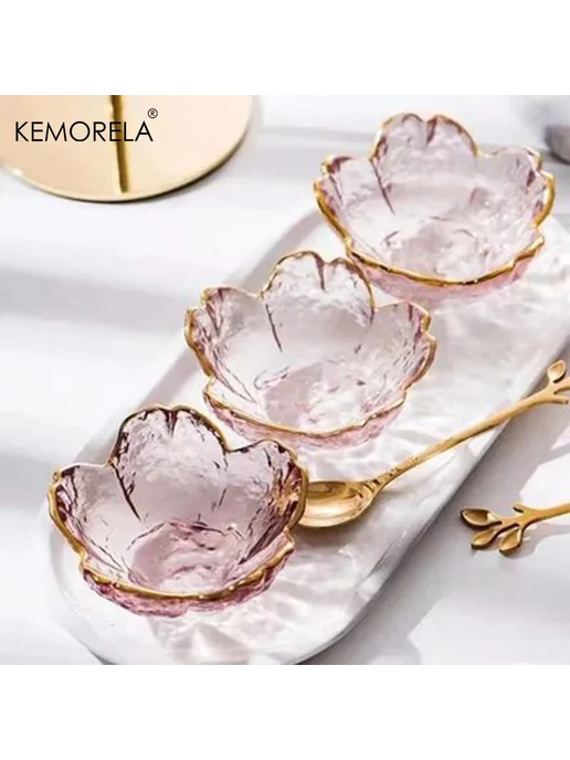 KEMORELA Мини-тарелки из стекла, набор 1-3 штук 2Pcs Phnom P, 2 шт, фото 2