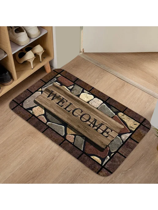 Коврик для прихожей "Welcome" 40x60 см, 40x60 см