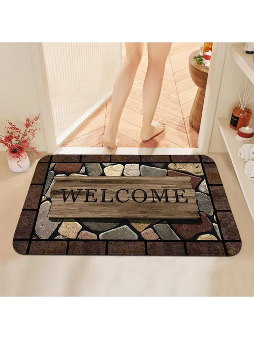 Коврик для прихожей "Welcome" 40x60 см, 40x60 см, фото 3