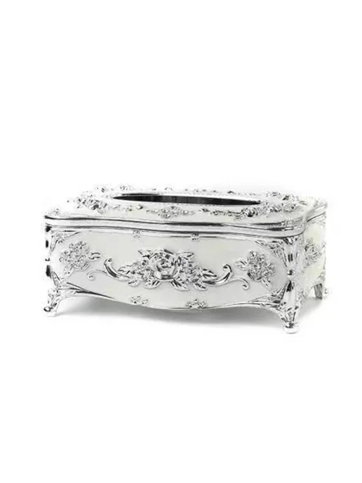 GQIYIBBEI Пластиковая коробка для салфеток B-Silver Pink, белый