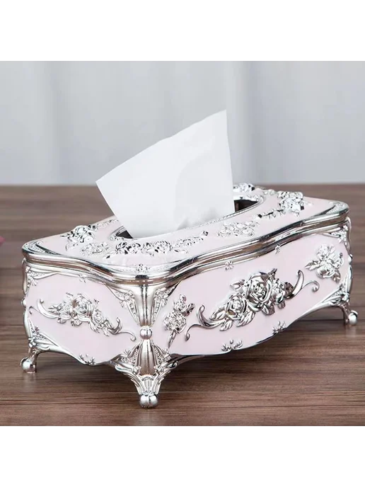 GQIYIBBEI Пластиковая коробка для салфеток B-Silver Pink, белый, фото 6