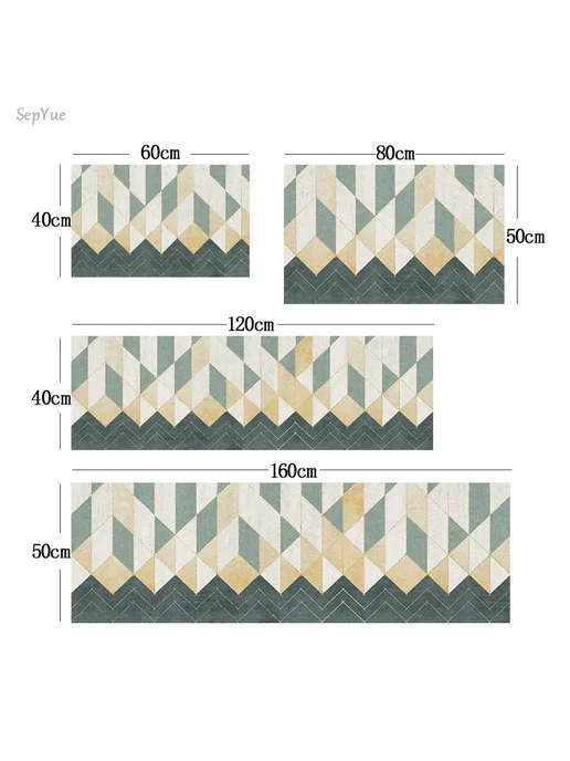 Нескользящий кухонный ковёр Crystal Velvet 50cmx160cm 1pc, Q, вариант, фото 6
