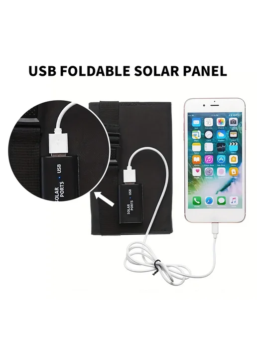 Нет бренда Портативная солнечная панель 5В USB Type-C Solar Panel Kit, вариант, фото 5