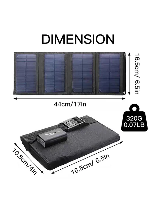 Нет бренда Портативная солнечная панель 5В USB Type-C Solar Panel Kit, вариант, фото 6