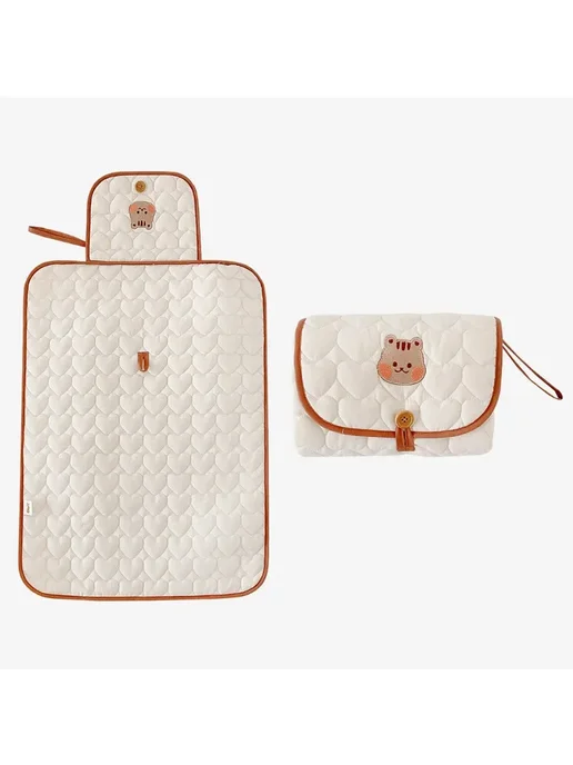 Белый пеленальный коврик Squirrel 50x70 см, 50x70 см