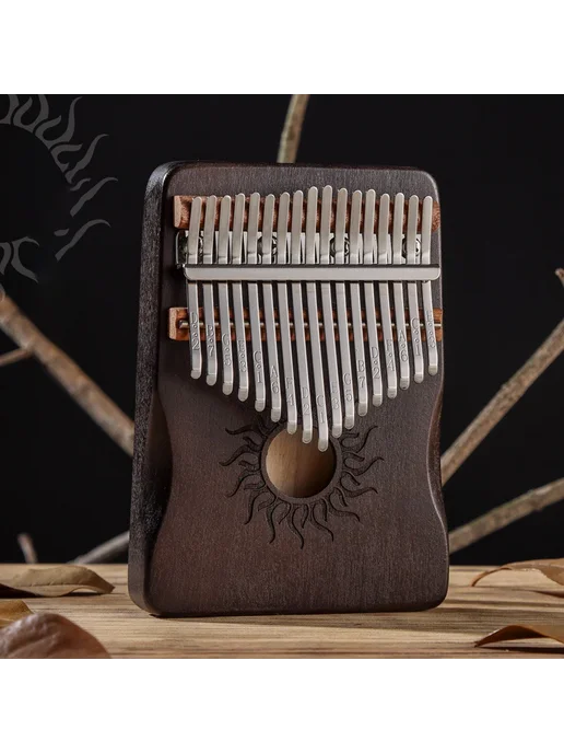 Нет бренда Калимба Hluru 17 21 клавишная из клена Коричневый, retro 17, коричневый
