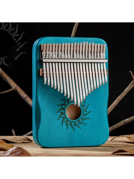 Нет бренда Калимба Hluru 17 21 клавишная из клена blue 21 key, синий