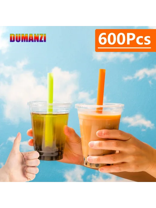 ZOMASOU Большие разноцветные трубочки дляbubble tea 100-600, в упаковке 527 г, фото 2