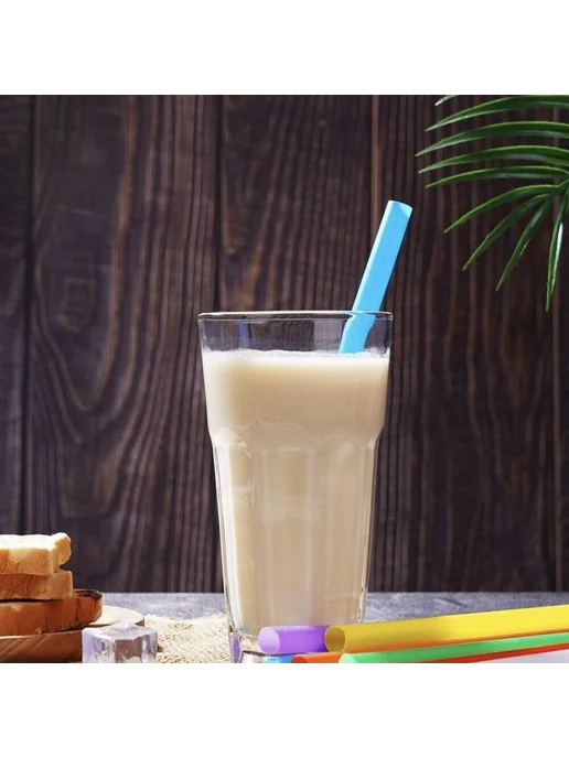 ZOMASOU Большие разноцветные трубочки дляbubble tea 100-600, в упаковке 527 г, фото 7