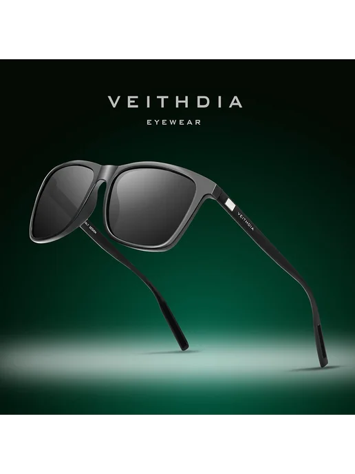 Солнцезащитные очки VEITHDIA 6108 dark green, зеленый, фото 2