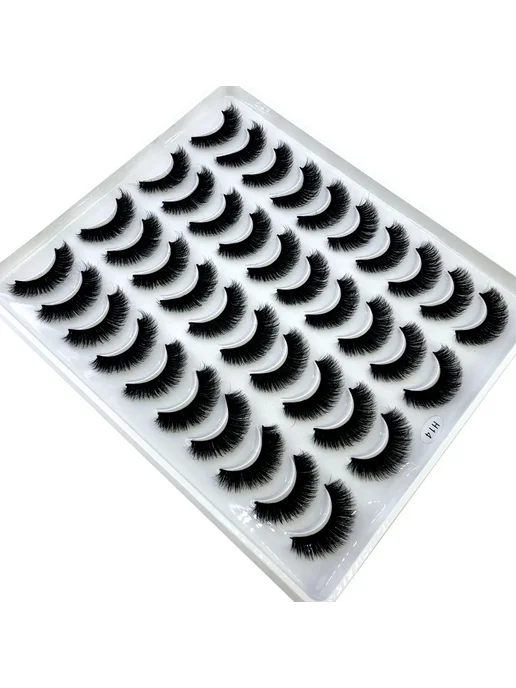 hbzgtlad 20 пар накладных ресниц из норки Черный, 20pairs-H, черный, фото 4
