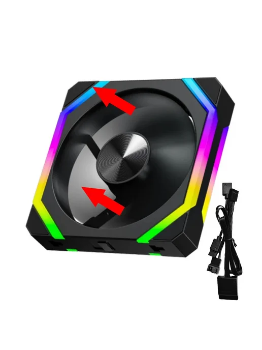 Jumpeak CS120 ARGB вентилятор для водяного охлаждения 2 Blac, для водяного охлаждения 1