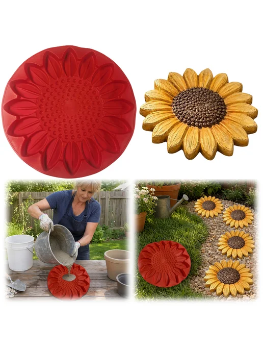 Формы для дорожной плитки подсолнечник 15.7 дюйм, вариант, фото 7