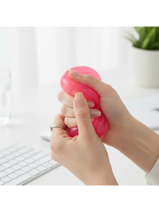 Реусбл. анстресс-игрушка для снятия напряжения, Pink, розовый, фото 6