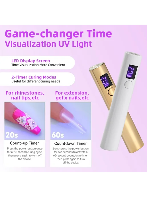 Портативная Мини-сушилка Для Ногтей UV LED Быстрое Сушение, вариант, фото 3