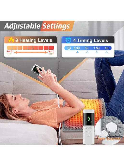 AFDEAL Электрическое одеяло хлопковое, теплое UK Plug(220V-, серый, фото 3