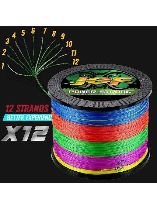 JOSBY Леска JOF Power Strong, 300м, 0.50мм, 120lb, Green, 300 м, фото 5