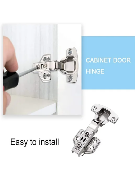 TFAAI Петли для шкафов Inset из нержавеющей стали с демпфером, 10 шт, фото 3
