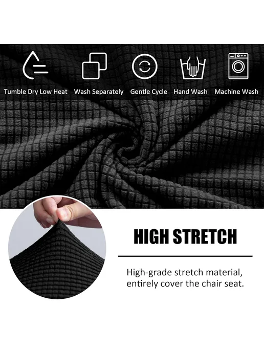 Нет бренда Красный чехол на офисное кресло Burgundy, M, черный, фото 4
