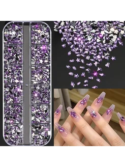 Mafanails Набор для дизайна ногтей 12 Grids Ocean Gold Фиолетовый, PH2
