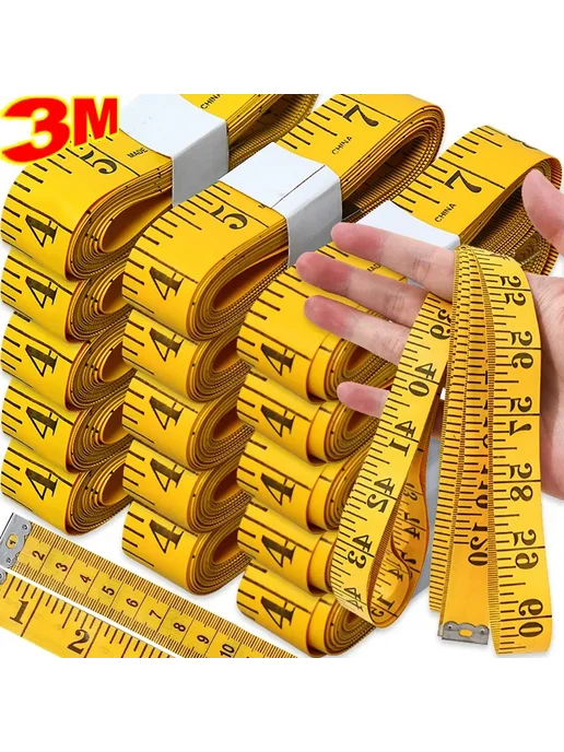 Портативная мягкая измерительная лента 3 метра 3 Rolls, Yell, 3 м, фото 2