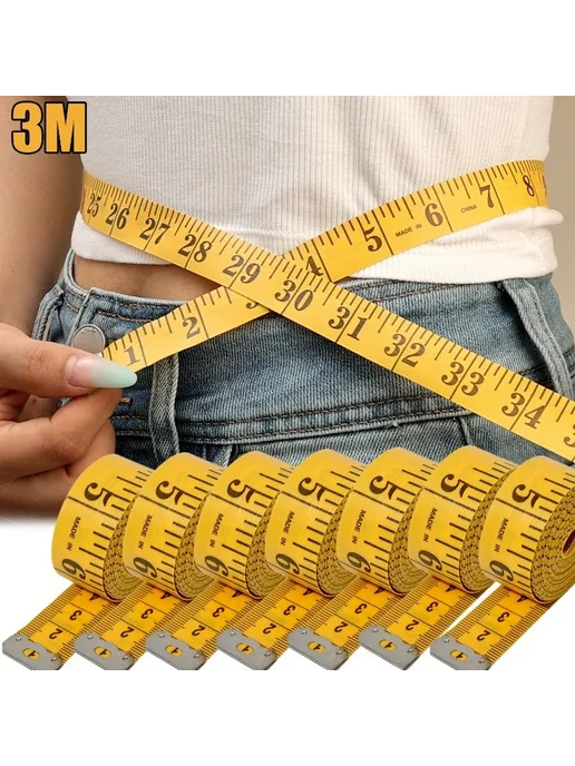 Портативная мягкая измерительная лента 3 метра 3 Rolls, Yell, 3 м, фото 3