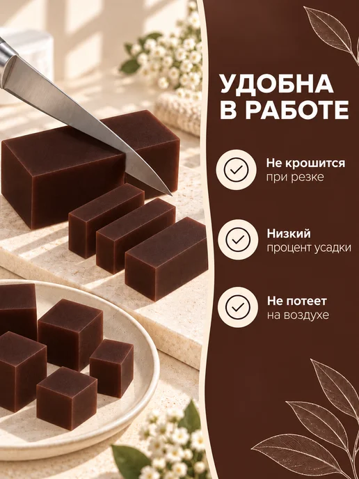 Saporium Мыльная основа коричневая. База для мыловарения - 500 грамм, 1 кг, фото 3