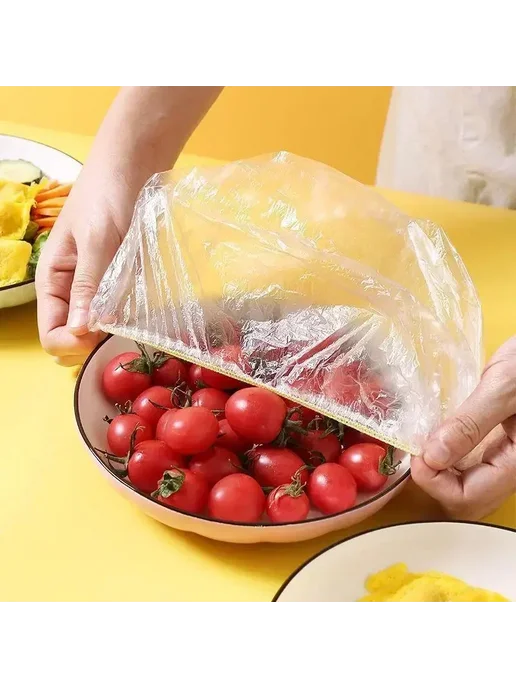 Пластиковые пищевые крышки 300PCS, Transparent Bag, 300 шт, фото 3