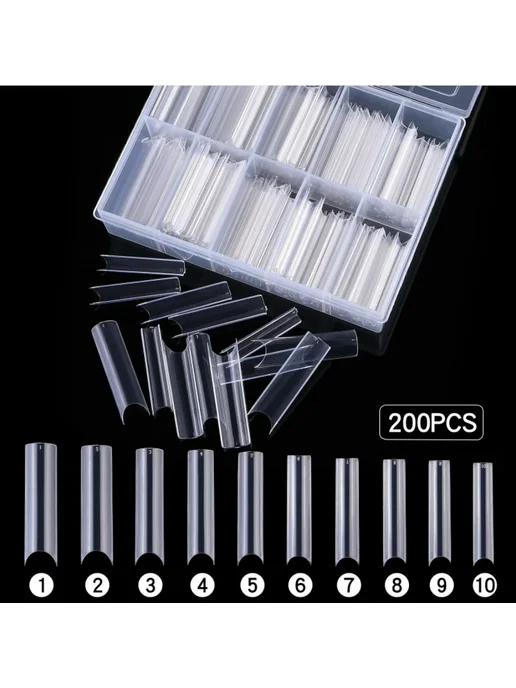 MingLee Nакладные ногти фrrt434 XXL длинные прямые квадратные 200Pc, вариант, фото 3