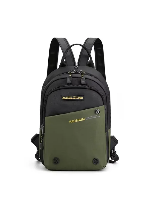 Haoshuai Мужской рюкзак Army Green, малый размер, зеленый