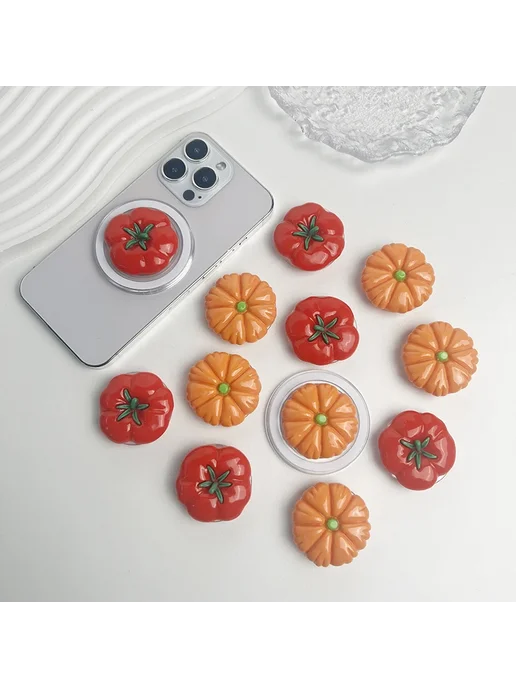 Нет бренда Подставка для телефона Magnet Pumpkin, оранжевый, оранжевый, фото 4