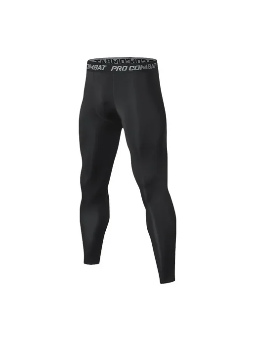 YOUONGWEAR Мужские Компрессионные Тайтсы Для Бега, Быстросохнущие Легги, черный