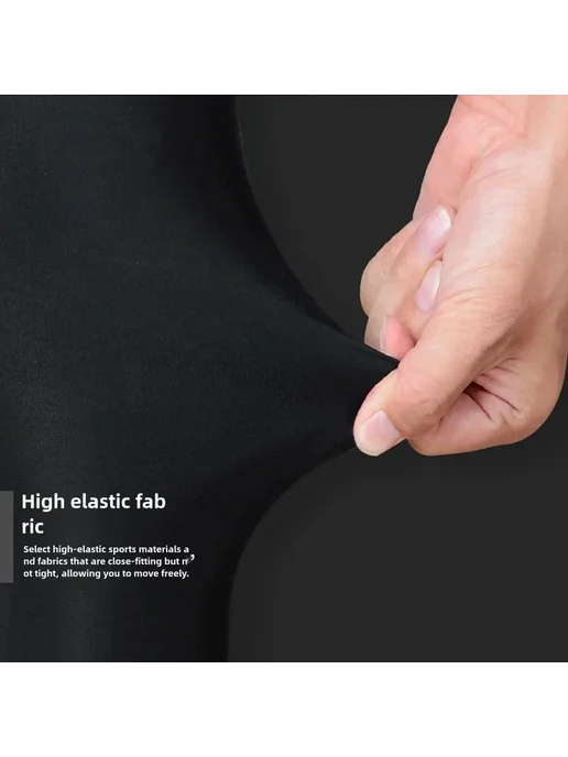 YOUONGWEAR Мужские Компрессионные Тайтсы Для Бега, Быстросохнущие Легги, черный, фото 3