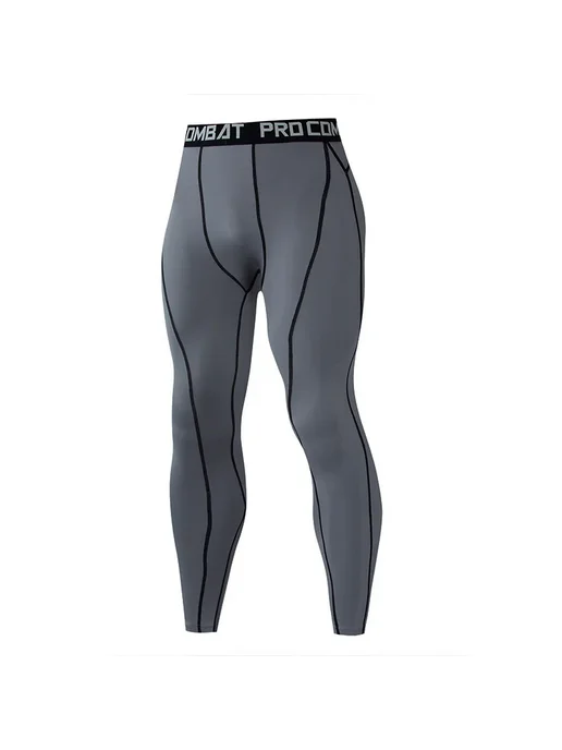 YOUONGWEAR Мужские компрессионные леггинсы для бега, серый